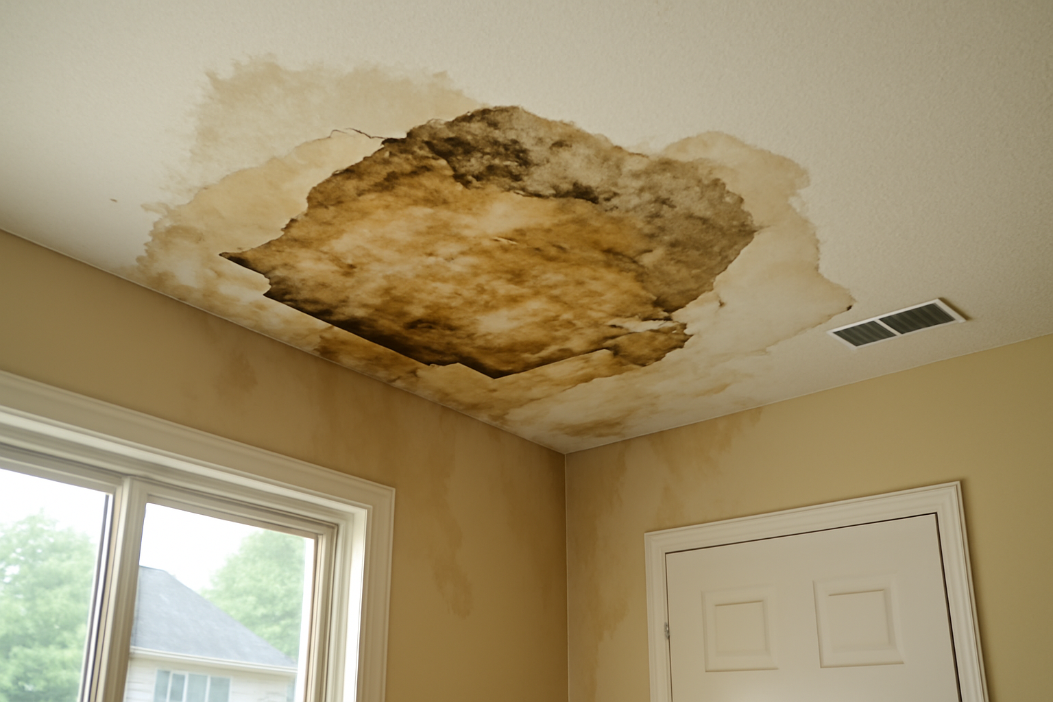 Ceiling Drywall Water Damage Restoration in San Bernardino, CA