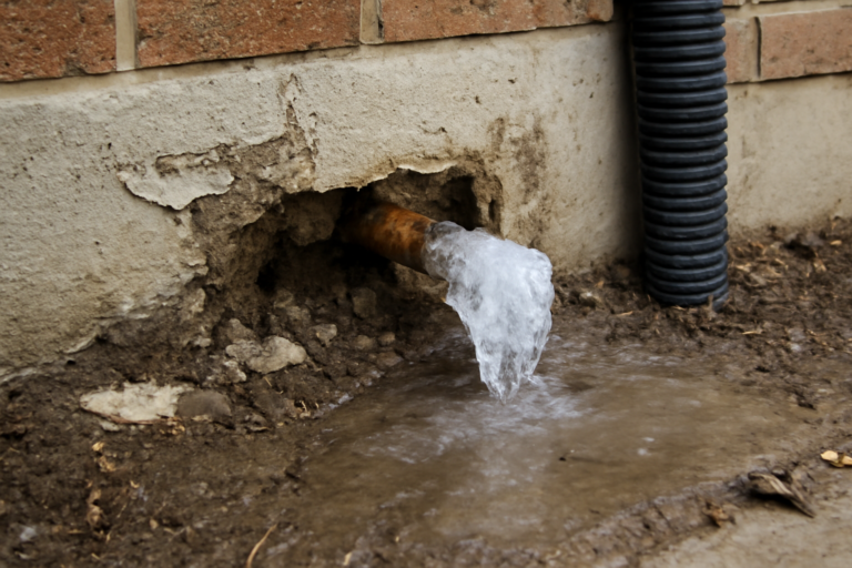 Frozen Pipe Water Removal